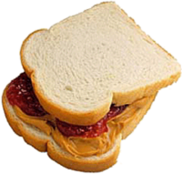 a peanut butter and jelly sandwich